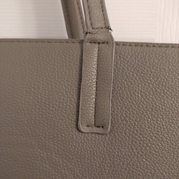 Dark Grey Tote with Bright Red Interior - Picture 2 of 7